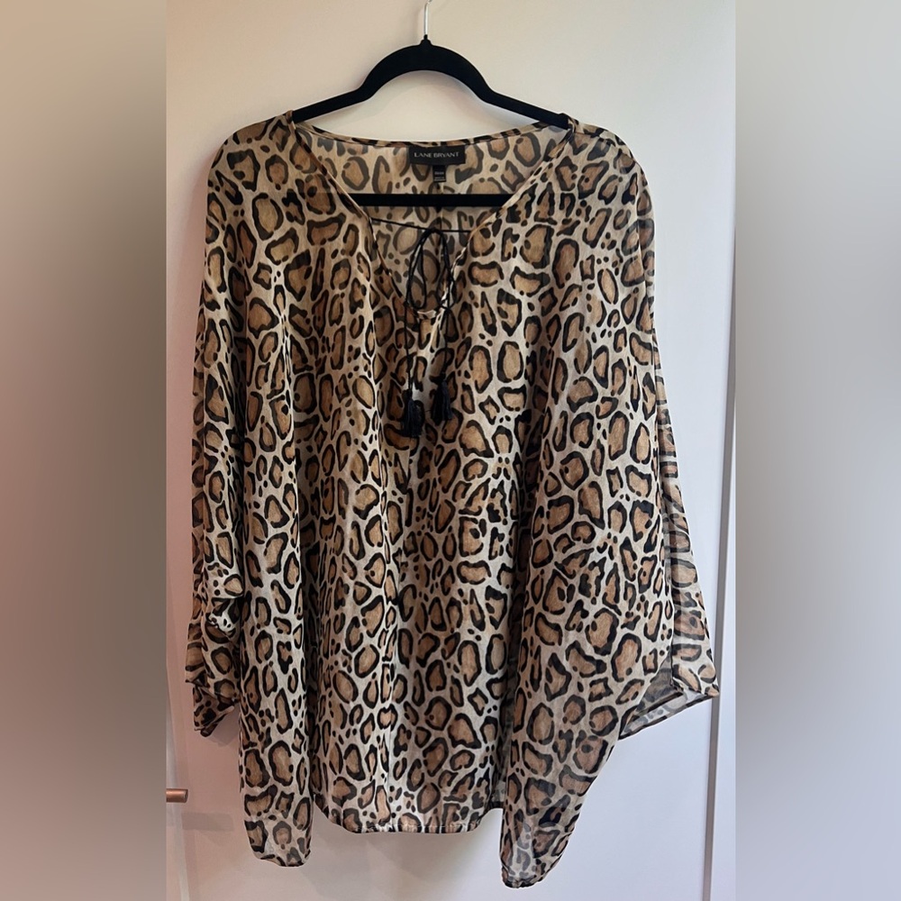 Lane Bryant Animal Print Tunic Blouse